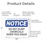 Signmission Do Not Dump Chemicals Down This Drain, 10 in W x Rectangle, Aluminum OS-2PACK-NS-A-710-L-15429 - alternate 7